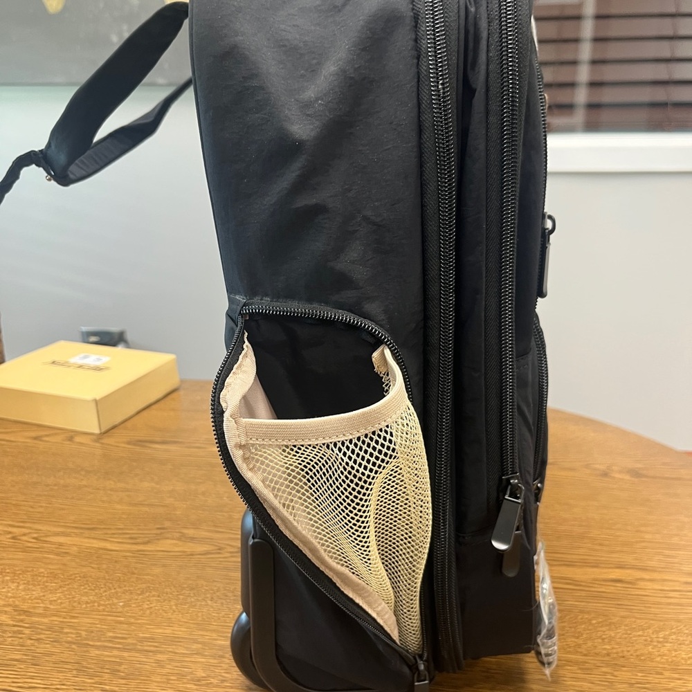 BAGSMART Black Rolling Backpack Carryon - Picture 4 of 8